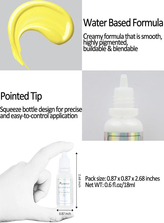 Mysense Yellow Face Body Paint,Water Based Washable Face Paint,Non-toxic Cream Body Paint for Adults and Children,Yellow Facepaint for Halloween Lion Tiger Cosplay Makeup,0.6oz - Image 2