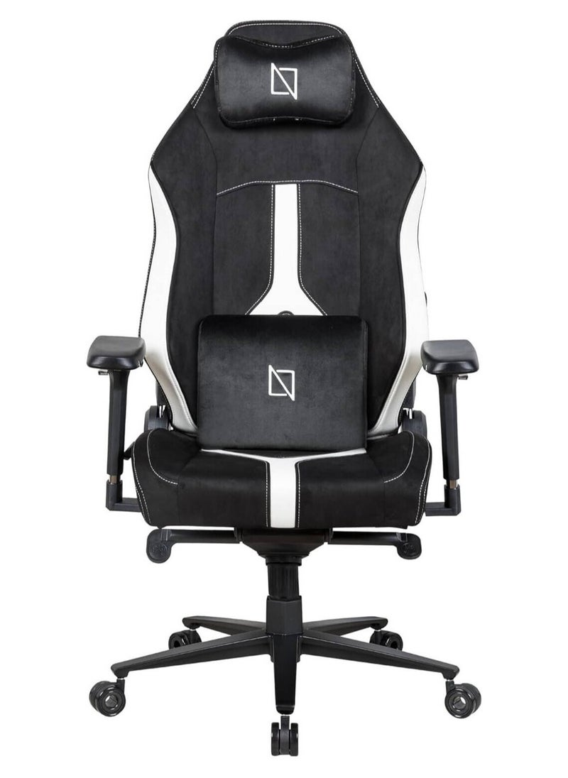 نافو - كرسي ألعاب Navodesk Apex Pro Evo Series عالي الظهر، مساند ذراع معدنية قابلة للتبديل من MAG، دعم قطني في 4 اتجاهات، نظام هيدروليكي من الفئة 4، إمالة 155 درجة، قماش HyperSuede، أبيض ثلجي | APEXPR-EVOHS-WT - Image 1