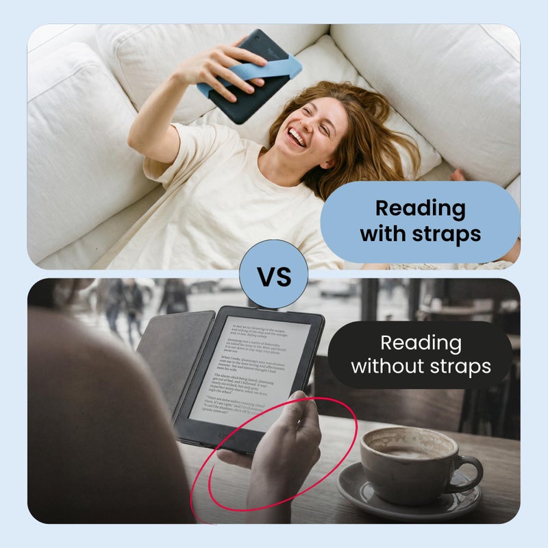 Strapsicle Hand Strap for Kindles & Kobos – Fits Paperwhite Gen 11/12 (6.8”/7”), Signature Edition – Colorsoft – 2 Pack – Large – Black - Image 5