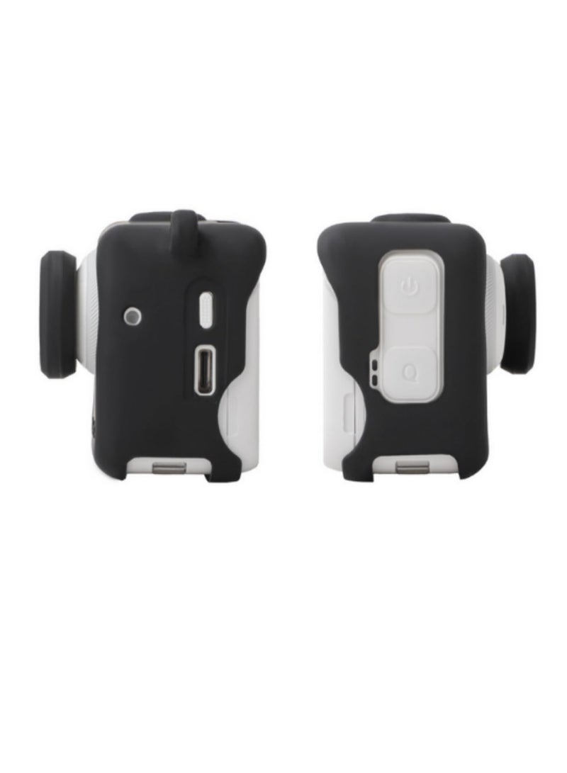 Soft Case with Lens Cap Rubber Shell Silicone Protective Case Housing Protector For Insta360 Go 3S Thumb Camera Accessories Black - Image 2