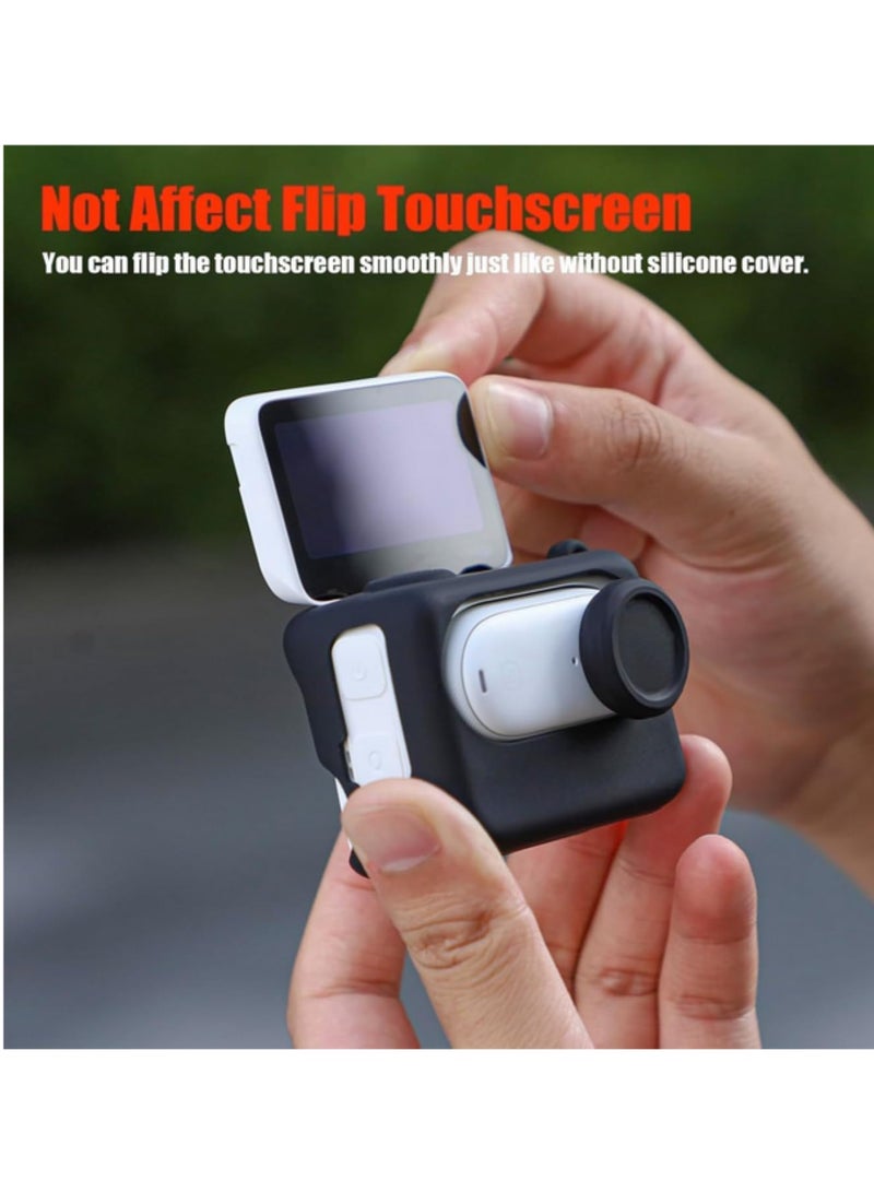 Soft Case with Lens Cap Rubber Shell Silicone Protective Case Housing Protector For Insta360 Go 3S Thumb Camera Accessories Black - Image 5