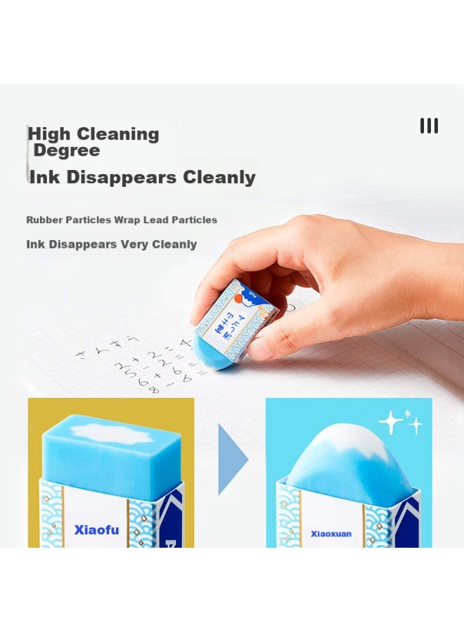 Plus Stationery Award Fuji Mountain Eraser, Children's Eraser, Student Eraser For College Entrance Exam, Creative Internet-famous Stationery, Pencil Eraser, Erasable Pen Eraser, Fuji Mountain Blue, 1 Piece - Image 2