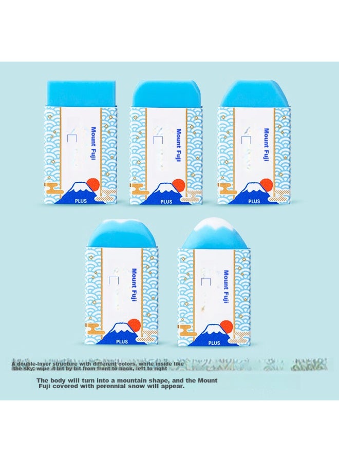 Plus Stationery Award Fuji Mountain Eraser, Children's Eraser, Student Eraser For College Entrance Exam, Creative Internet-famous Stationery, Pencil Eraser, Erasable Pen Eraser, Fuji Mountain Blue, 1 Piece - Image 5