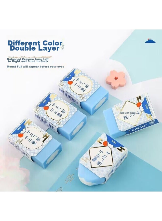 Plus Stationery Award Fuji Mountain Eraser, Children's Eraser, Student Eraser For College Entrance Exam, Creative Internet-famous Stationery, Pencil Eraser, Erasable Pen Eraser, Fuji Mountain Blue, 1 Piece - Image 3
