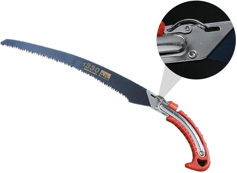 منشار تقليم يدوي بشفرة قابلة للفك وإطار حديدي لأعمال البستنة والنجارة وتقليم الأشجار - Image 4