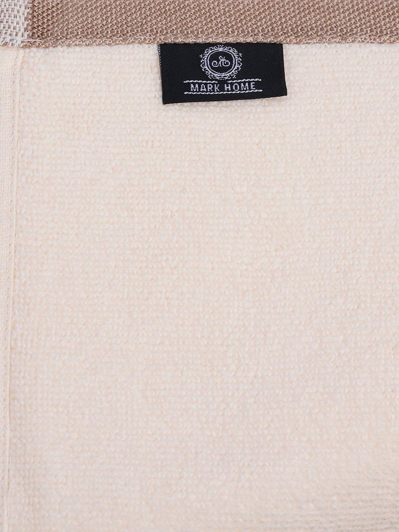 MarkHome 100 Cotton 500 GSM Zero Twist Anti Microbial Treated Simply Soft Face Towel Set of 04 Pcs Ivory - Image 4