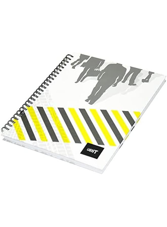 FIS Linbsa41801 Single Line 100 Sheets Spiral Hard Cover Notebook 5 Pieces A4 Size - Image 2