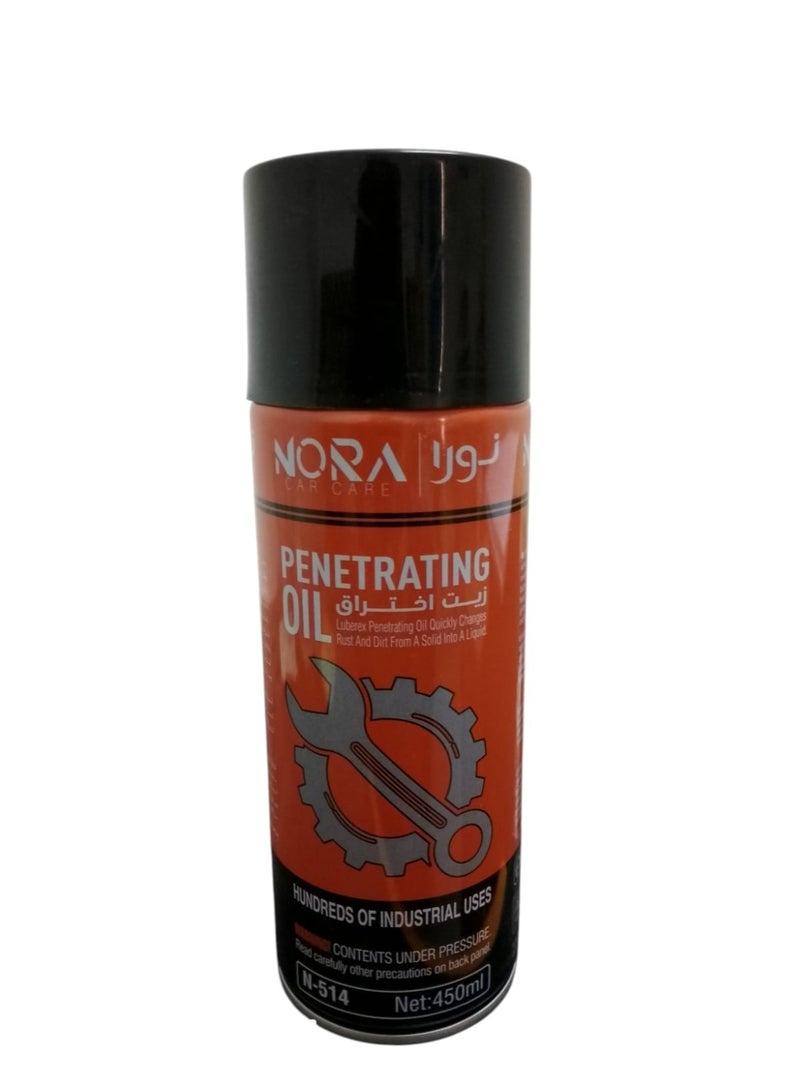 Nora Penetrating Oil Multi-Purpose Spray Rust Remover, Lubricant, Moisture Repellant, Anti-Squeak Formula - 450ml NORA Car Care - Image 1