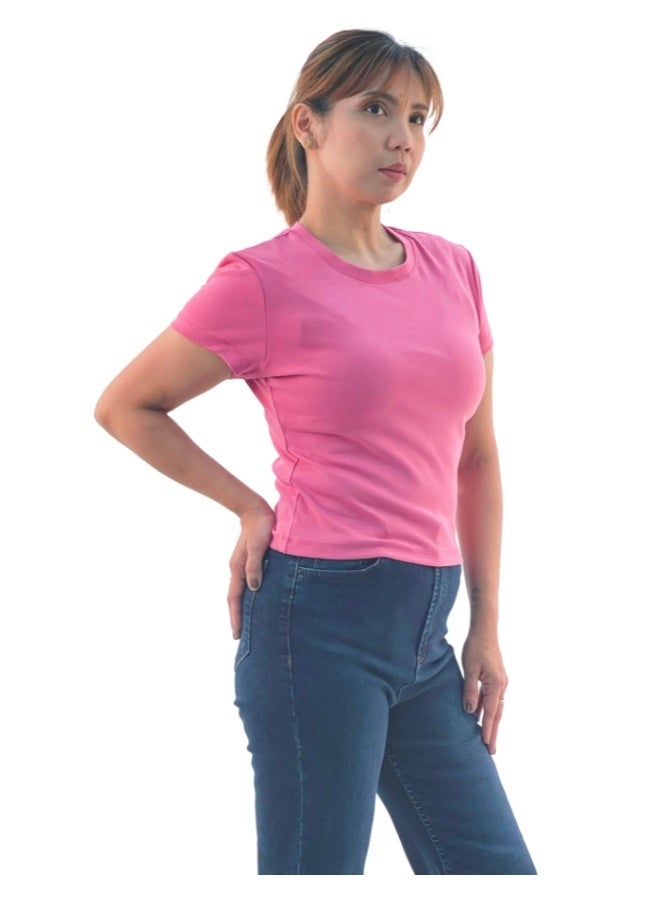 JOANNA JOANNA 193298 Women's Slim Fit Half Sleeve T-Shirt - Pink - Image 2