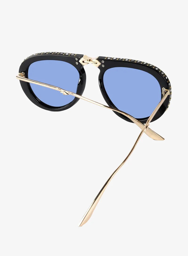 Woggles Red Pappy Crystara Blue Aviator Sunglassrs