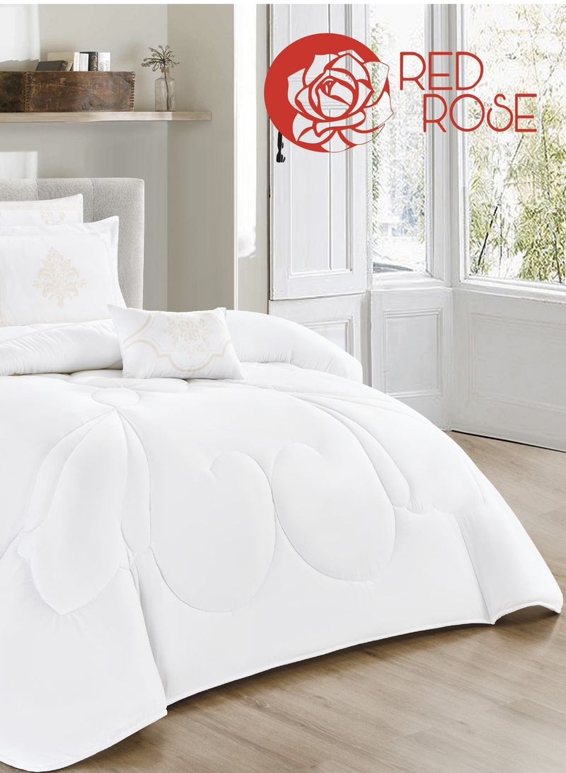 ريد روز طقم لحاف سرير نفرين ومكون من 7 قطع مصنوع من الـمايكروفايبر - مقاس 240 × 260 سم - Image 2
