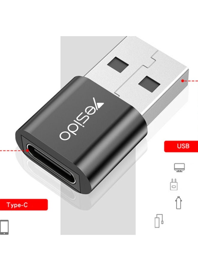 Yesido GS09 Type-C To USB Connector Adapter Super Fast Charging and Data Transfer - Image 1
