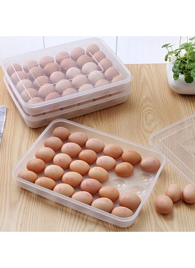 Styleys Styleys Plastic Egg Tray for Fridge 30 Eggs, Egg Box Transparent (S2172)  - Image 1