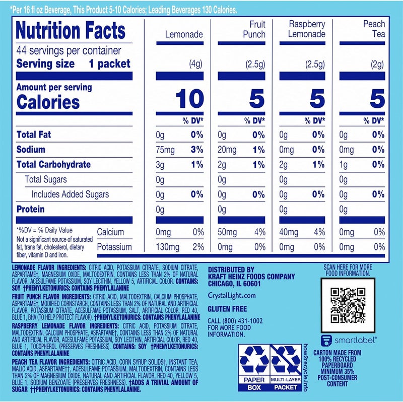 Crystal Light Refreshing Variety Pack - 44 On-the-Go Packets - Image 4