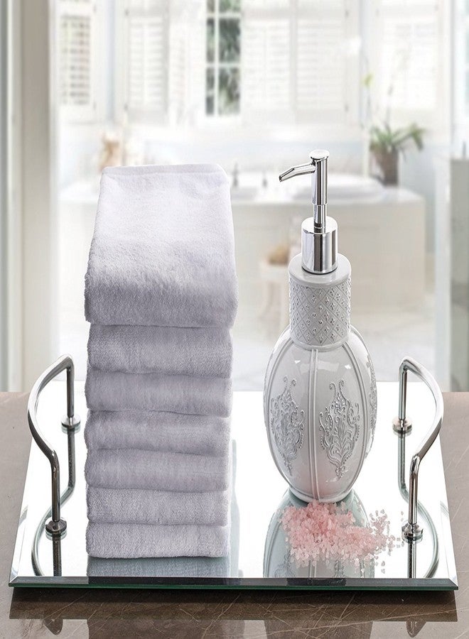 Creative Scents Vintage White Hand Soap Dispenser for Bathroom - Decorative antiquated Lotion Dispenser with Durable Pump, Elegant French Fleur de lis Style Liquid Soap Dispenser for Bathroom Decor - Image 2