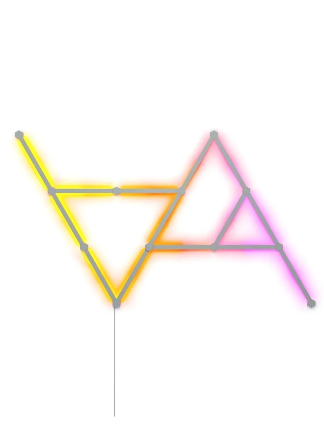 Nanoleaf Lines Starter Kit - 15 Pack - Smart WiFi LED Light System w/ Music Visualizer, Instant Wall Decoration, Home or Office Use, 16M+ Colors, Low Energy Consumption | Gaming Lights