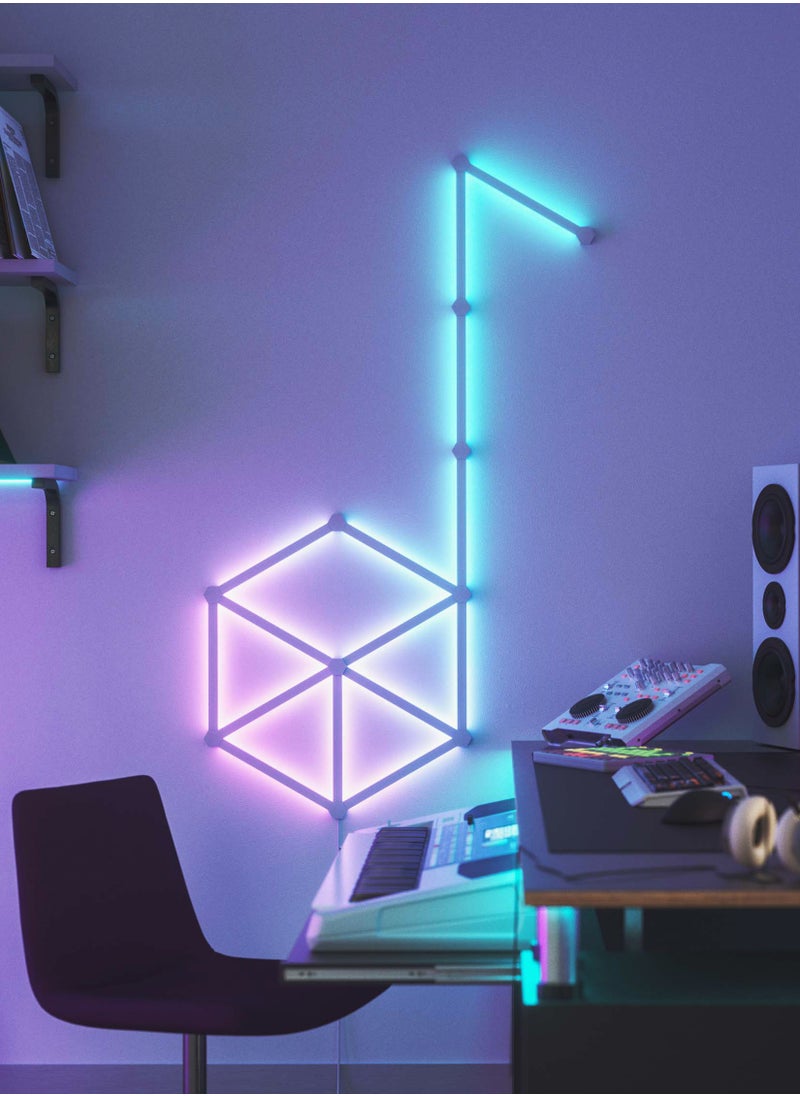 نانوليف - خطوط كاتب كيت - الذكية واي فاي LED لوحة النظام مع مصور الموسيقى - 15 حزمة المملكة المتحدة - أبيض - Image 1