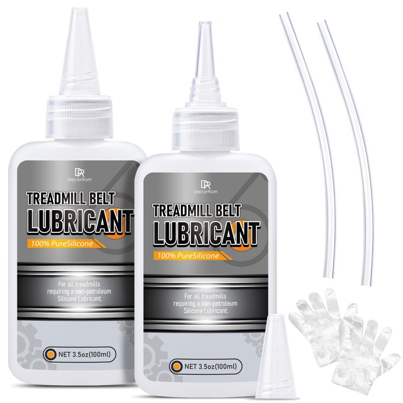 DecorRom Silicone Treadmill Lubricant 7oz Treadmill Lube with Application Tubes 100 Silicone Oil for Most Treadmill Lubrication High Temperature Resistant NonToxic Odorless Treadmill Oil - Image 2