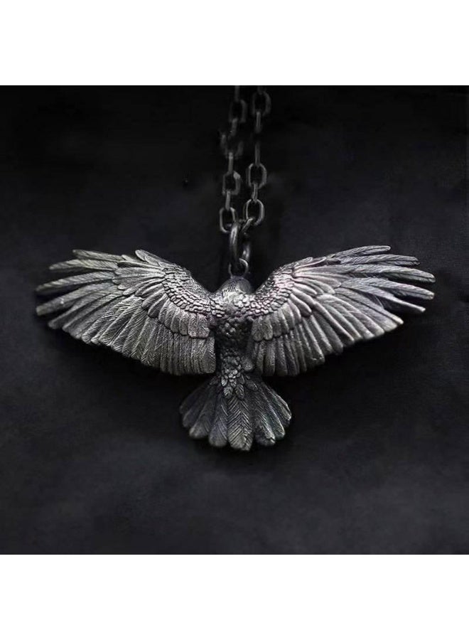 Eagle Falcon Pendant Necklace with Spread Wings Design - Image 5