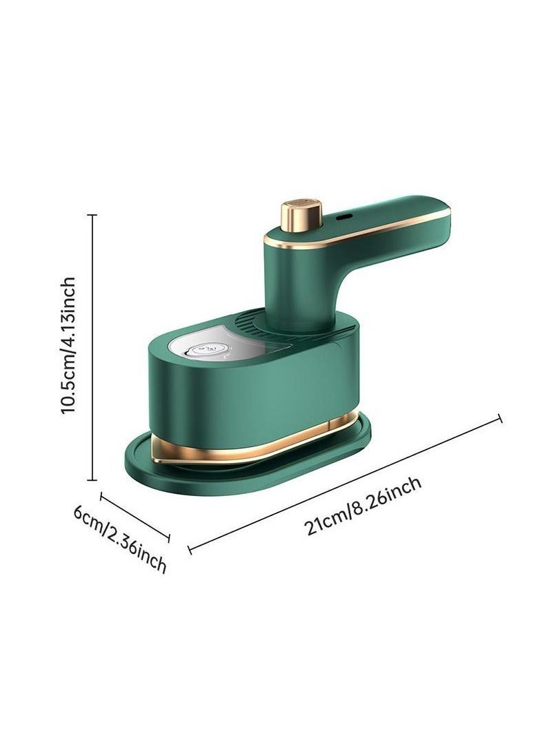 MUMO Portable Handheld Garment Iron, Rotary Garment Iron, Dry and Wet Electric Irons, 10S Fast Heating Travel Steamer for Clothes, Wrinkle Remover Steamer, Mini Steam Irons for Home Travel (Green) - Image 3