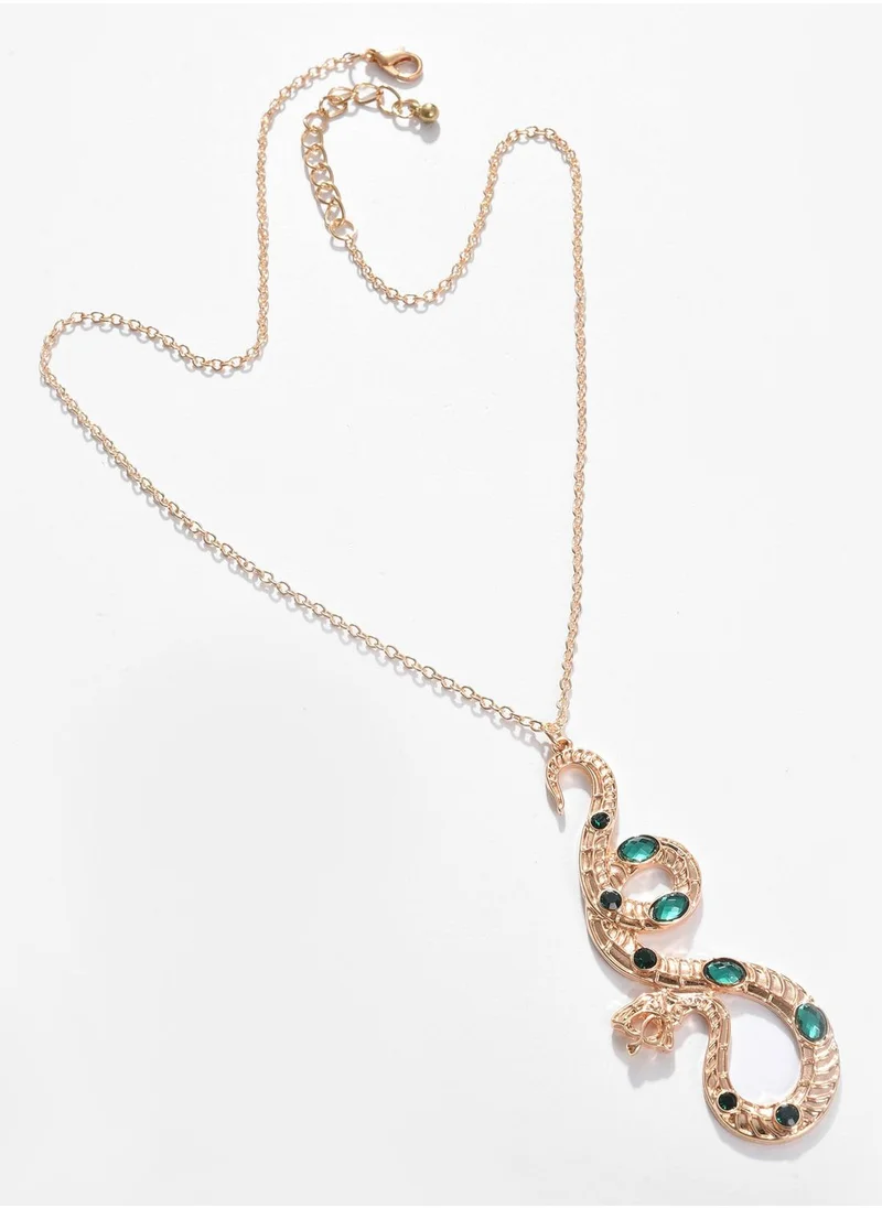 SOHI Gold Plated Designer Stone Necklace