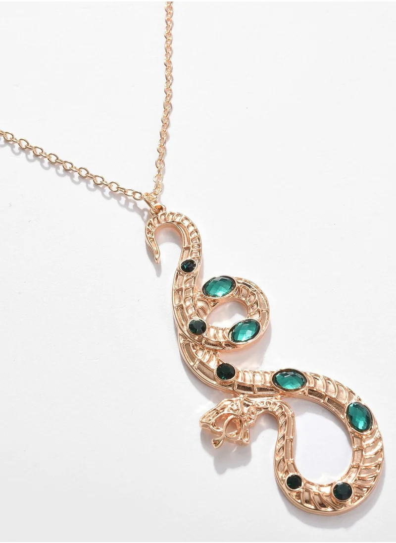 SOHI Gold Plated Designer Stone Necklace