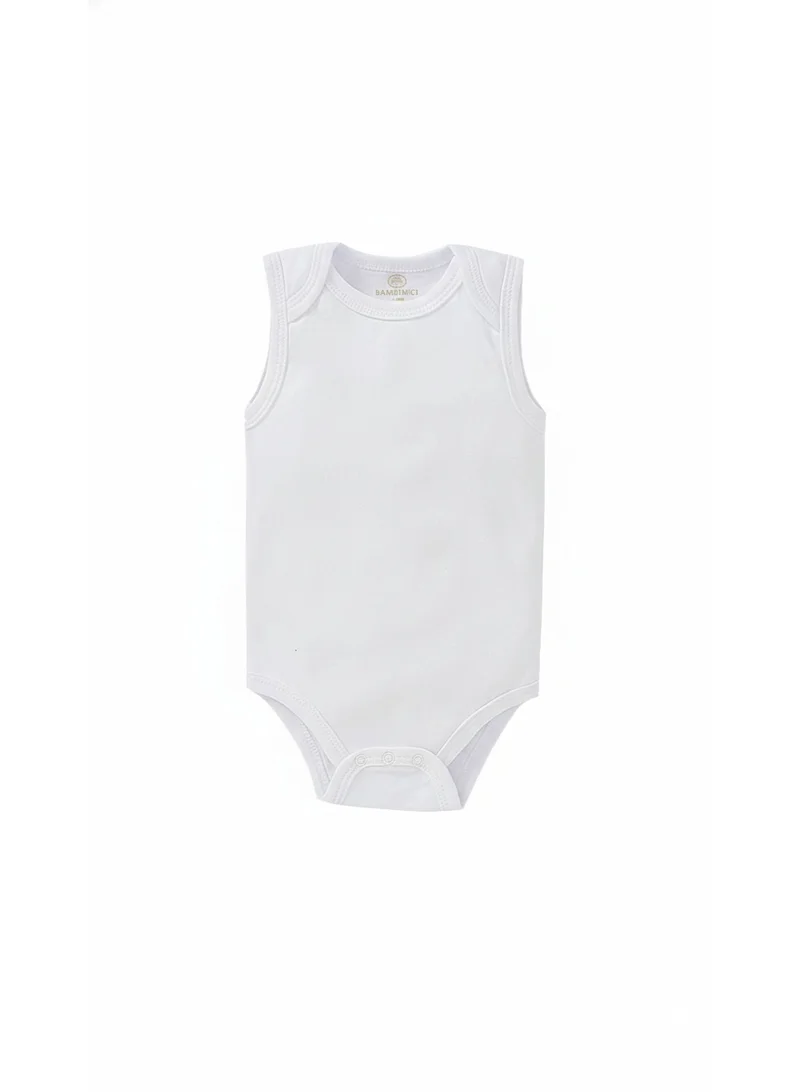 بامبيميسي بودي سوت أساسي أبيض  قطع بأكمام قصيرة