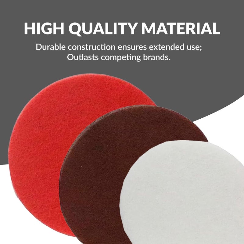 PROLUX Core 13" Pad Set, Compatible with Units Purchased in 2021 and Older, Includes Waxing Stripping and Polishing Pads - Image 5