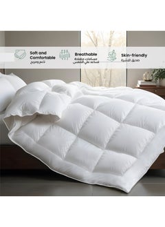 Rest Classic Bedding Comforter Duvet Insert White Microfiber All Seasonal Quilted Comforter Stitched Quilting Duvet With White Cord Easycare Duvet (240X260Cm)  - Image 4