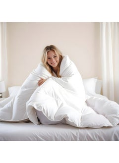 Rest Classic Bedding Comforter Duvet Insert White Microfiber All Seasonal Quilted Comforter Stitched Quilting Duvet With White Cord Easycare Duvet (240X260Cm)  - Image 3