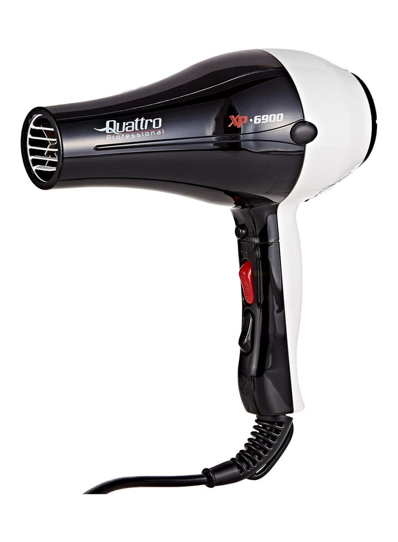 Quattro Professional Hair Dryer Xp 6900-3Maua670529590, Black And White - Image 1