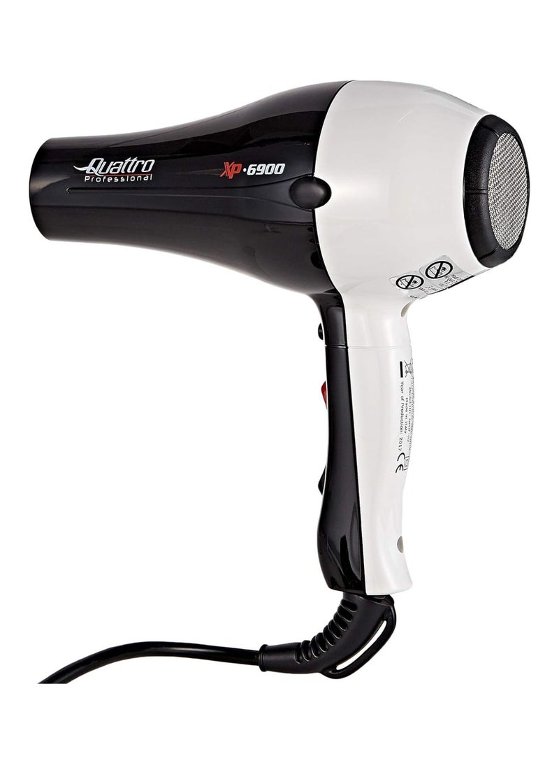 Quattro Professional Hair Dryer Xp 6900-3Maua670529590, Black And White - Image 2