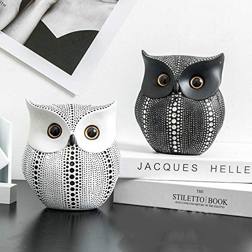 Asng Owl Decor Statue Sculpture for Home  Office  Bookshelf TV Stand Decoration Resin Animal Sculpture Minimalist Style Crafts Gift for Friend or Family  Animal Lovers (White) - Image 5