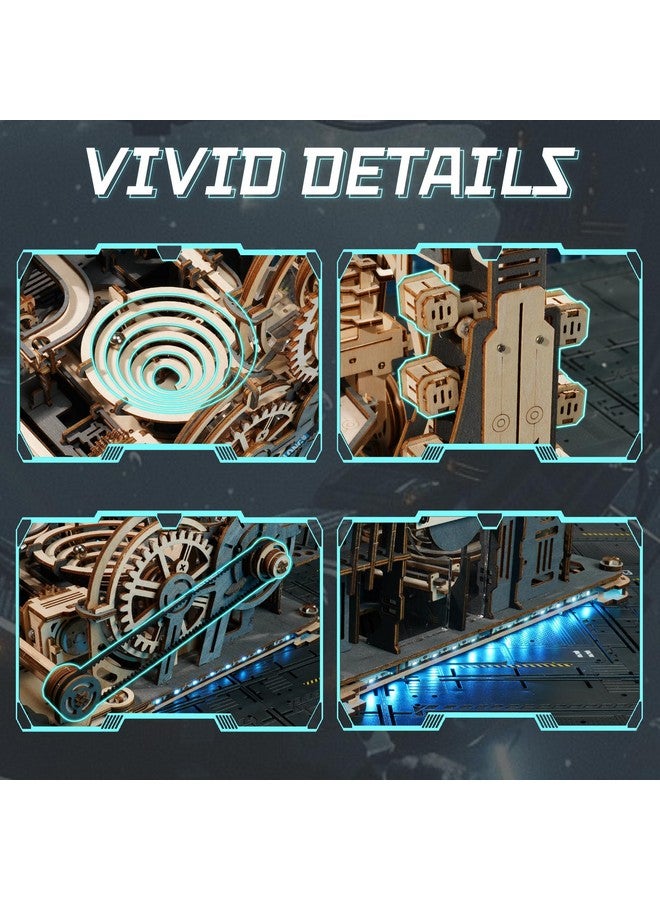 ROBOTIME 3D Puzzle - Combination Set Marble Tracks - Motorized Marble Spaceport LGC01+Marble Night City LGA01+Link Pack LG01 - Engineering Gift Choice - Image 4