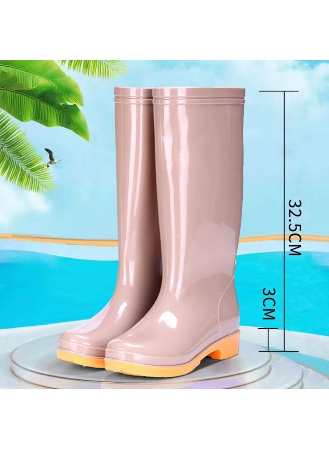 High-top Rain Boots Women's Water Shoes Women's Rain Boots Long-tube Car Wash Waterproof Shoes Kitchen Non-slip Rubber Shoes Labor Protection Work Shoes Women
