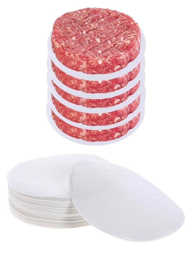 Exircy 500 PCS Hamburger Patty Paper Round, 4.5 Inch Hamburger Parchment Paper Non Stick Food Grade Burger Sheets for Burger Press, Patty Serperate and Cake Baking - Image 1