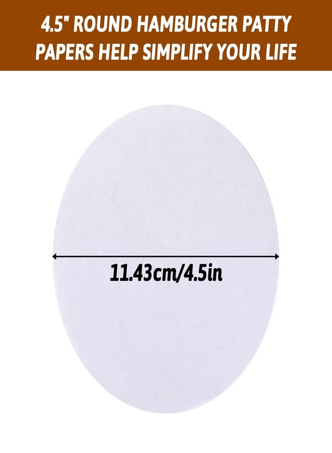 Exircy 500 PCS Hamburger Patty Paper Round, 4.5 Inch Hamburger Parchment Paper Non Stick Food Grade Burger Sheets for Burger Press, Patty Serperate and Cake Baking - Image 2