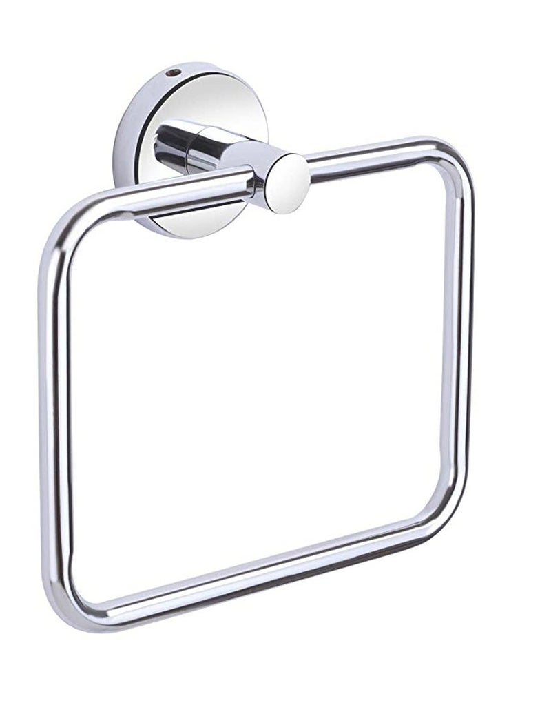 iSTAR Stainless Steel 304 Grade Chrome Finished Square Ring/Towel Ring/Napkin Holder/Towel Hanger(Pack of 1, Silver) - Image 1