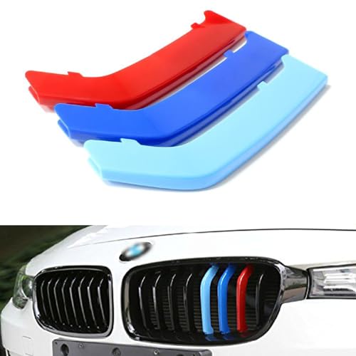 Lanyun F30 grill Color kidney Grille Insert Trims cover Compatible with BMW F30 F31 3 series 2013-2018 8-Beam black grille insert - Image 1