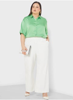 Cotton On Curve Short Sleeve Satin Shirt  - Image 4
