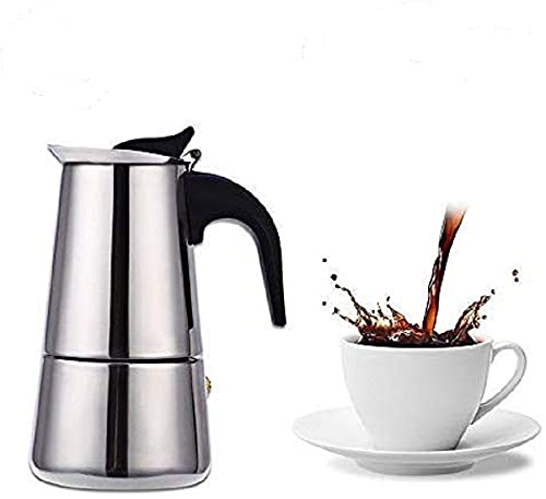 Niyam portable Stainless Steel Stove Top Espresso Coffee Maker Percolator Moka Pot (4 cup - 200 ml) - Image 1