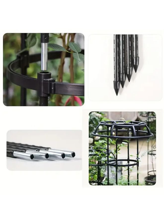 الطابق الرابع شبكة حديقة معدنية ثقيلة 3 طبقات تصميم دائري مقوس مستقيم - Image 5