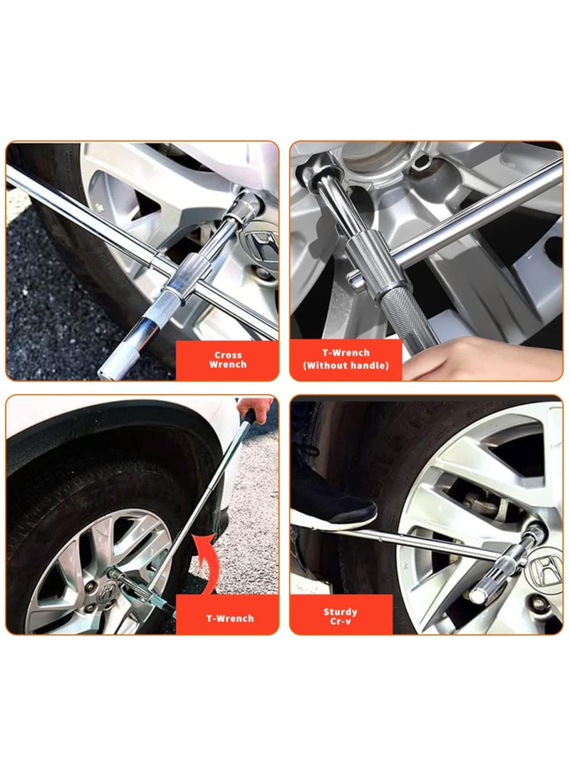 Universal Extended Telescoping Lug Wrench, 4 Way Tire Iron Nut Wrench Set with Storage Box and Standard Sockets(17mm/19mm/21mm/23mm), Wheel Wrench for Repair Car Vehicle Auto Tire Nut Wrench - Image 5