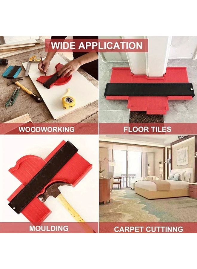 10 Inch Blue Contour Gauge Precision Woodworking Template Irregular Shape Duplicator - Image 5