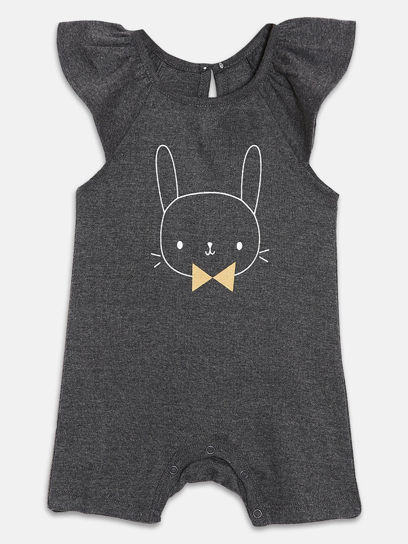 Broon Infant Girls White and Black Printed Organic Cotton Rompers Pack of 2 - Image 3