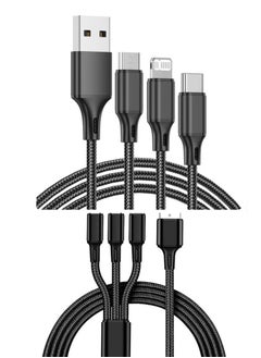 ماركة غير محددة كابل شحن سريع3 في 1 3A USB  مايكرو نوع C الهاتف المحمول متعددة شحن الحبل آيفون /15/14 /13 برو ماكس شاومي 12 POCO M5 سامسونج Oneplus  - Image 1
