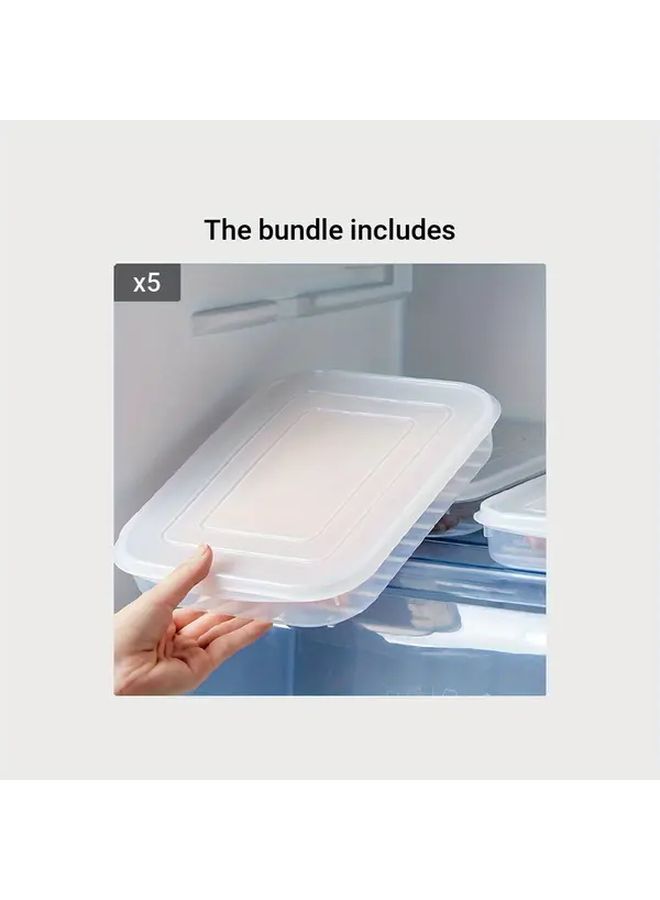 Transparent Stackable Plastic Food Storage Containers With Leakproof Silicone Lids Reusable For Fruits Vegetables Meat Kitchen Organization - Image 2