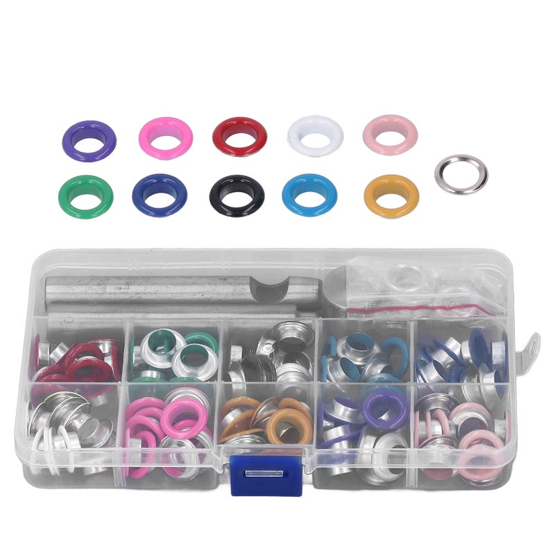 Eyelet Kit 10mm Colorful Durable Metal Wide Application Easy Installation Leather Grommets Kit for Shoes Bag Clothes - Image 4