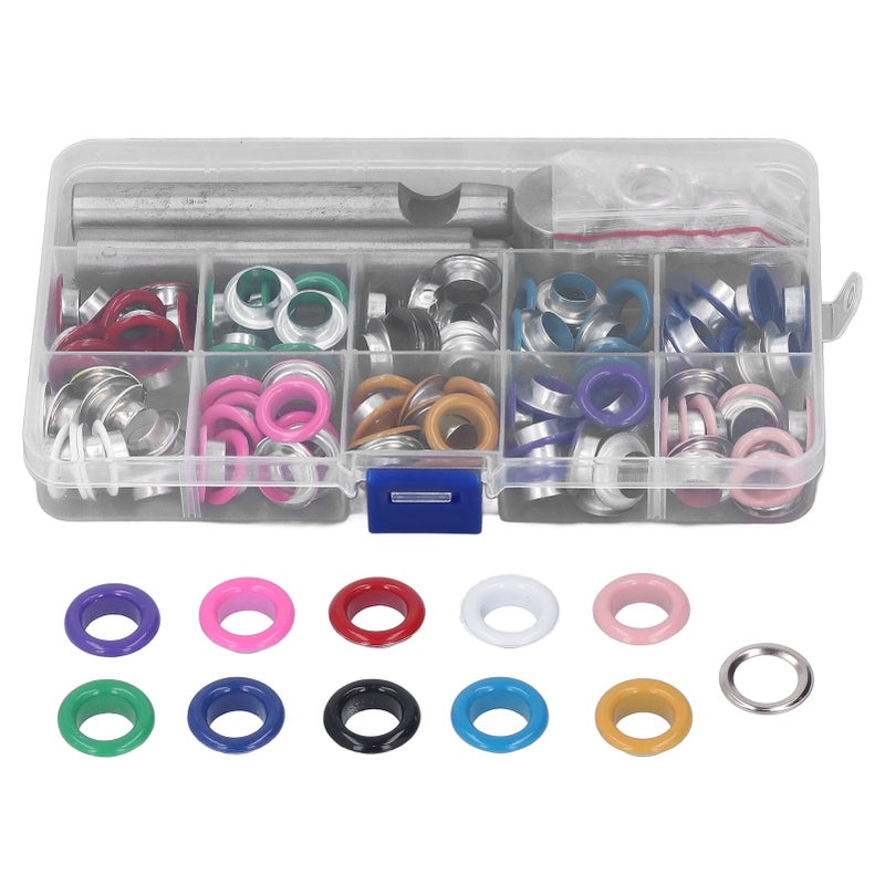 Eyelet Kit 10mm Colorful Durable Metal Wide Application Easy Installation Leather Grommets Kit for Shoes Bag Clothes - Image 1