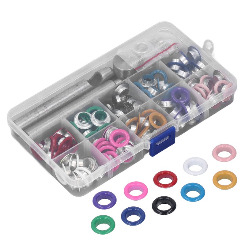 Eyelet Kit 10mm Colorful Durable Metal Wide Application Easy Installation Leather Grommets Kit for Shoes Bag Clothes - Image 2